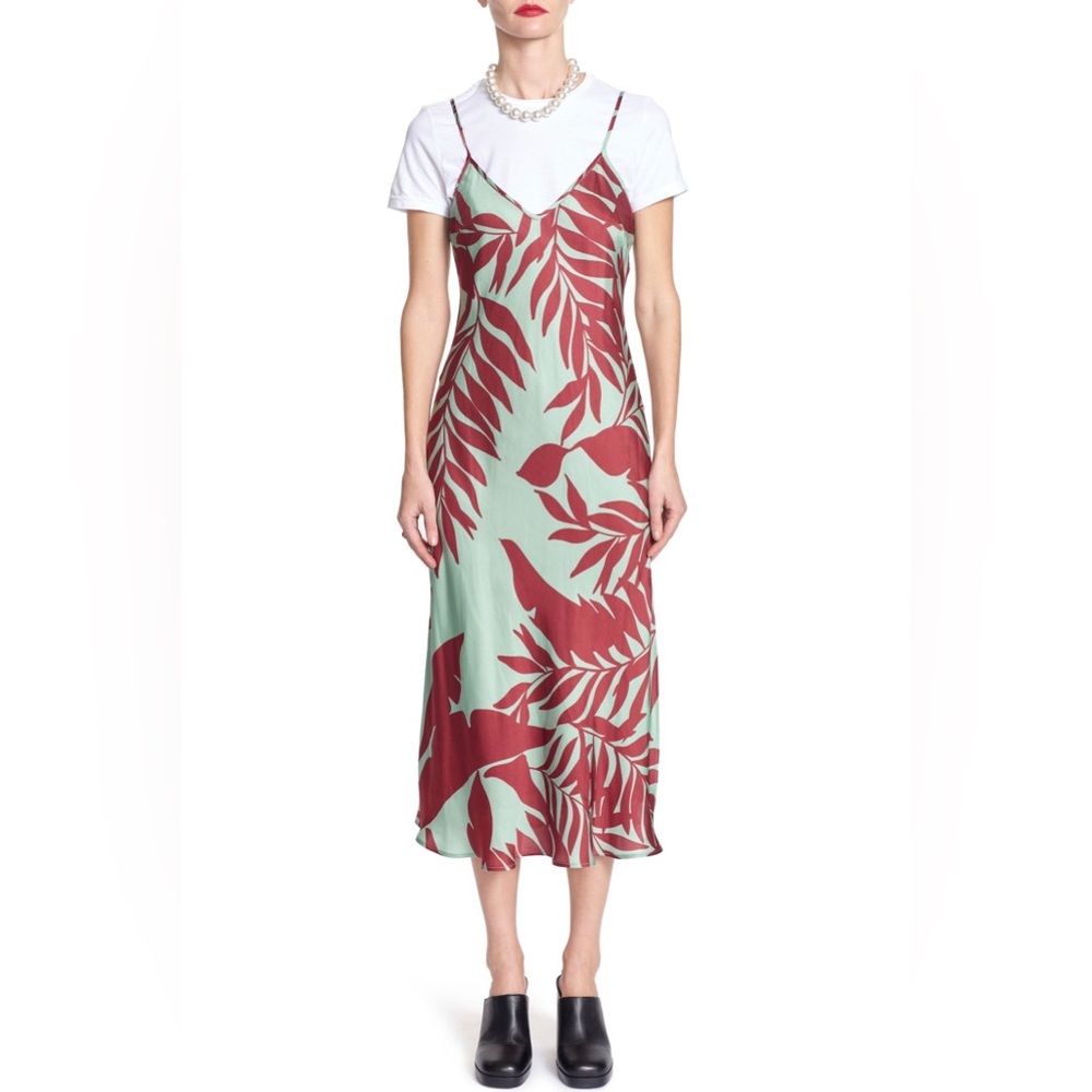NWT CLC BY COREY LYNN CALTER THE ANA BIAS DRESS - BOTANICAL Size Medium